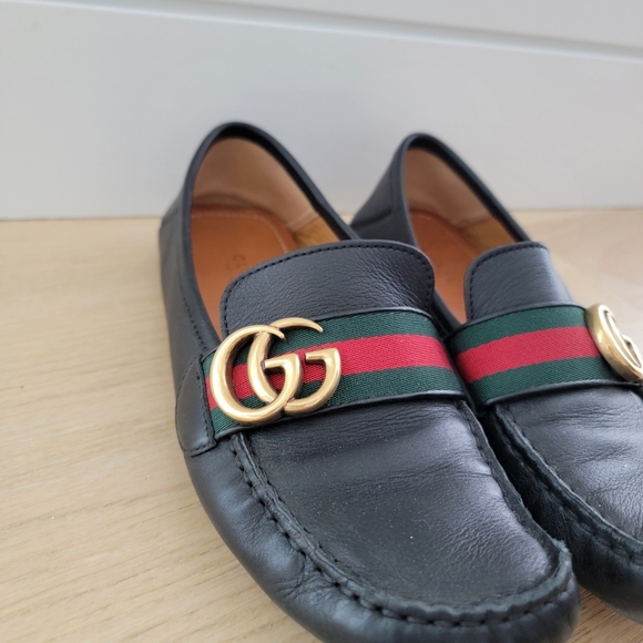 🖤GUCCI GG MARMONT BLACK LEATHER LOAFER - Picture 5 of 11